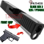 PATMOS Arms JUDAH slide for Glock 26 Polymer 80 PF940SC 4140 Steel Black Nitride