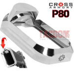 Cross Armory Enhanced P80 Polymer80 Poly80 CNC Aluminum Flared Magwell Cross Silver Magazine - Image 2