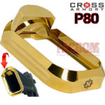 Cross Armory Enhanced P80 Polymer80 Poly80 CNC Aluminum Flared Magwell Gold "Jewelry Finish" Magazine