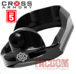 Cross Armory Enhanced for Glock 17 - 22 - 34 Gen 5 CNC Aluminum Flared Magwell Anodized Cross BLACK Magazine well - Image 2