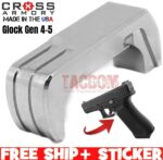 Cross Armory for GLOCK Gen 4 - 5 Extended magazine release Silver 17 19 22 23 26 27 31 32 33 34 35 37 38 39
