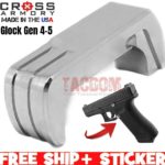 Cross Armory for GLOCK Gen 4 - 5 Extended magazine release Silver 17 19 22 23 26 27 31 32 33 34 35 37 38 39