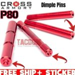 Cross Armory for Polymer80 V2 & C Models that use the 4 Pin set E-Coat Red DIMPLE for easy install P80 Poly80