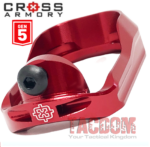 Cross Armory Enhanced Glock 17 - 22 - 34 Gen 5 CNC Aluminum Flared Magwell Anodized Cross Red Magazine well - Image 2