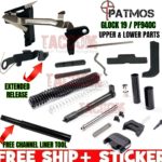 PATMOS Upper Slide and Lower frame kit Kit for Glock 19 GEN 3 P80 PF940C 9mm parts FREE Channel Liner Tool