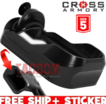 Cross Armory Enhanced for Glock 17 - 22 - 34 Gen 5 CNC Aluminum Flared Magwell Anodized Cross BLACK Magazine well