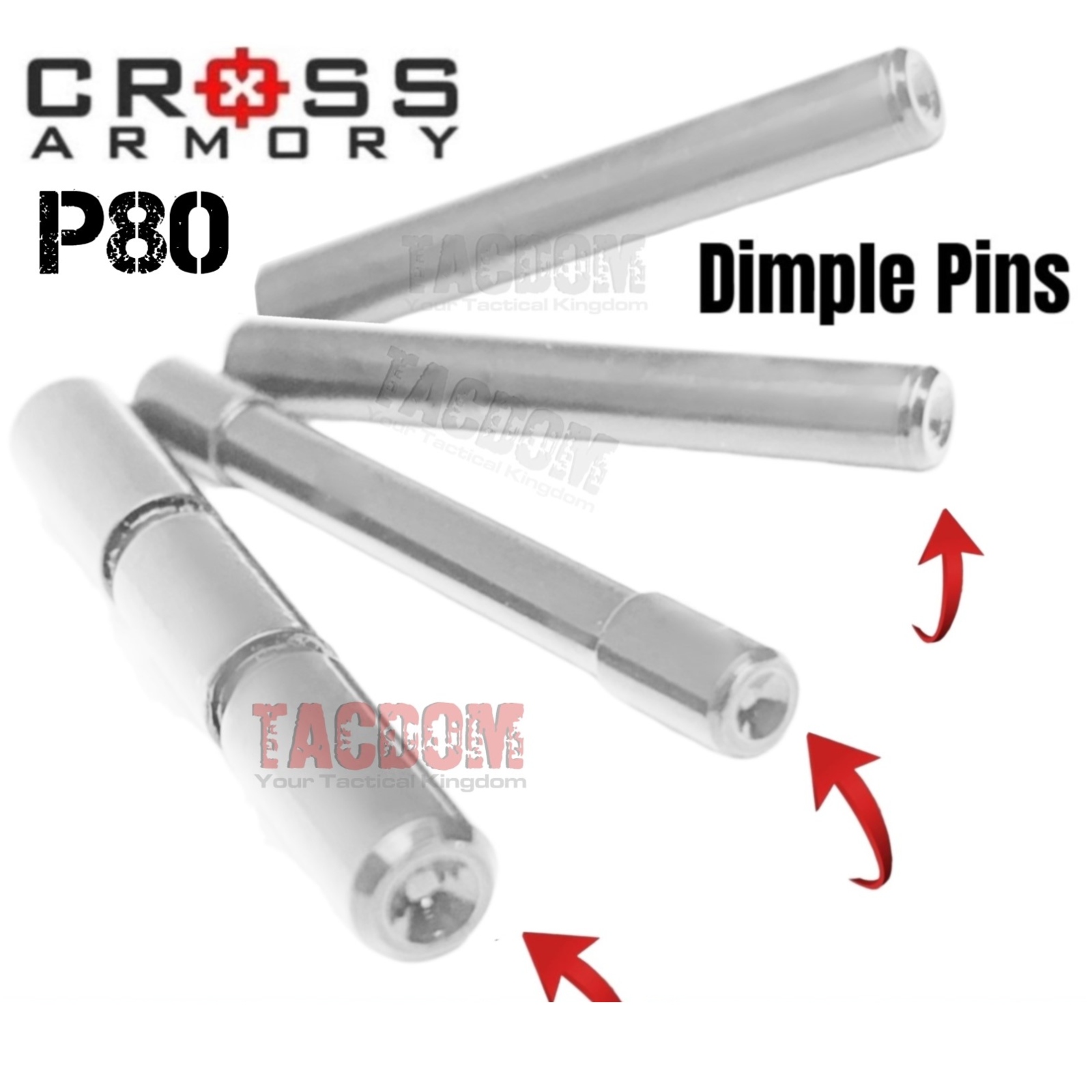 Dimpled 4 Pin Set for P80, Cross Armory Accessories