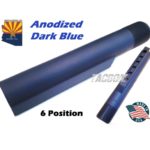 GUNTEC USA Dark Blue Milspec 6 position buffer tube for AR15 AR Platform Carbine