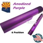 GUNTEC USA Purple Milspec 6 position buffer tube for AR15 AR Platform Carbine