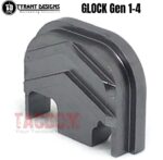 Tyrant Designs Slide End Plate Billet Aluminum Rear Cover plate for Glock Gen 1 2 3 4 Cover Black Red Blue Grey Gold Machine Aluminum Sliver - Image 5