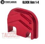Tyrant Designs Slide End Plate Billet Aluminum Rear Cover plate for Glock Gen 1 2 3 4 Cover Black Red Blue Grey Gold Machine Aluminum Sliver - Image 3