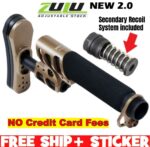 Odin Works ZULU 2.0 Adjustable Stock Kit with Secondary Recoil System Black FDE Blue RED TanOdized AR15 - Image 10