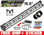 Odin Works O2 Hand Guard Forend Rail With Barrel Nut MLOK AR15 223/556/300blk Black Red FDE 15.5" - Image 2