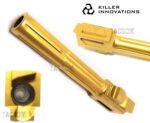 Killer Innovations Velocity Fluted Match Grade Drop-In GOLD TiN Barrel for Glock 19 - Image 2
