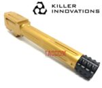 Killer Innovations Velocity Fluted Threaded Match Grade Drop-In GOLD TiN Barrel for Glock 19 - Image 2
