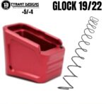 Tyrant Designs Extension Magazine+4 / +5 Base Pad Aluminum for GLOCK 19 23 Mag Black Red Gold Grey Blue Machined Aluminum - Image 4