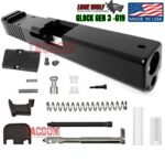LONE WOLF AlphaWolf Slide for Glock 19 Gen 3 RMR Cut Polymer 80 PF940C + LWD Slide parts kit