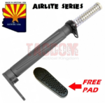 GUNTEC USA AR15 AIRLITE SERIES "MINIMALIST" STOCK Buffer Tube SET GRAY with FREE PAD