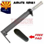 GUNTEC USA AR15 AIRLITE SERIES "MINIMALIST" STOCK Buffer Tube SET GRAY with FREE PAD