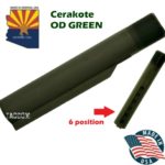 GUNTEC USA OD Milspec 6 position buffer tube for AR15 AR Platform Carbine Olive Drab green