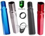 PHASE 5 HEX-ONE Hex 1 Billet Buffer Tube in Black Red Blue and Silver Grey