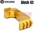 Tyrant Designs Extended Magazine Billet Aluminum Release for Glock 43 Mag Black Red Gold Grey Blue Machined Aluminum - Image 6