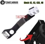 Tyrant Designs Extended Slide Stop Release for Glock 42 43 43X 48 Red Blue Grey Aluminum MKII Gold Black - Image 7