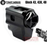 Tyrant Designs T-Comp Compensator for Glock 43 43x 48 Comp 9mm Black Gold Nickle - Image 2