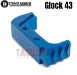 Tyrant Designs Extended Magazine Billet Aluminum Release for Glock 43 Mag Black Red Gold Grey Blue Machined Aluminum - Image 3