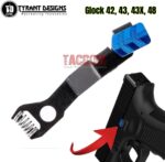 Tyrant Designs Extended Slide Stop Release for Glock 42 43 43X 48 Red Blue Grey Aluminum MKII Gold Black - Image 6