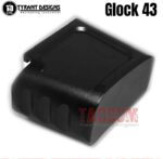 Tyrant Designs +3 Rounds Magazine Extension Base Pad Billet Aluminum for Glock 43 Mag Black Red Gold Grey Blue Machined Aluminum - Image 2