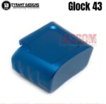 Tyrant Designs +3 Rounds Magazine Extension Base Pad Billet Aluminum for Glock 43 Mag Black Red Gold Grey Blue Machined Aluminum - Image 3