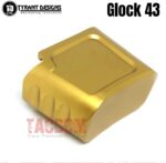 Tyrant Designs +3 Rounds Magazine Extension Base Pad Billet Aluminum for Glock 43 Mag Black Red Gold Grey Blue Machined Aluminum - Image 4