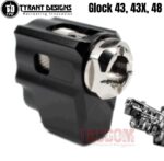 Tyrant Designs T-Comp Compensator for Glock 43 43x 48 Comp 9mm Black Gold Nickle - Image 4