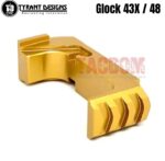 Tyrant Designs Extended Magazine Billet Aluminum Release for Glock 43X 48 Mag Black Red Gold Grey Blue Machined Aluminum - Image 5