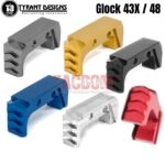 Tyrant Designs Extended Magazine Billet Aluminum Release for Glock 43X 48 Mag Black Red Gold Grey Blue Machined Aluminum