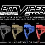 Strike Industries PIT Micro Rifle Stock with QD Ultra Compact in Black Red Blue & FDE Anodized "BLACK FRIDAY DEAL"