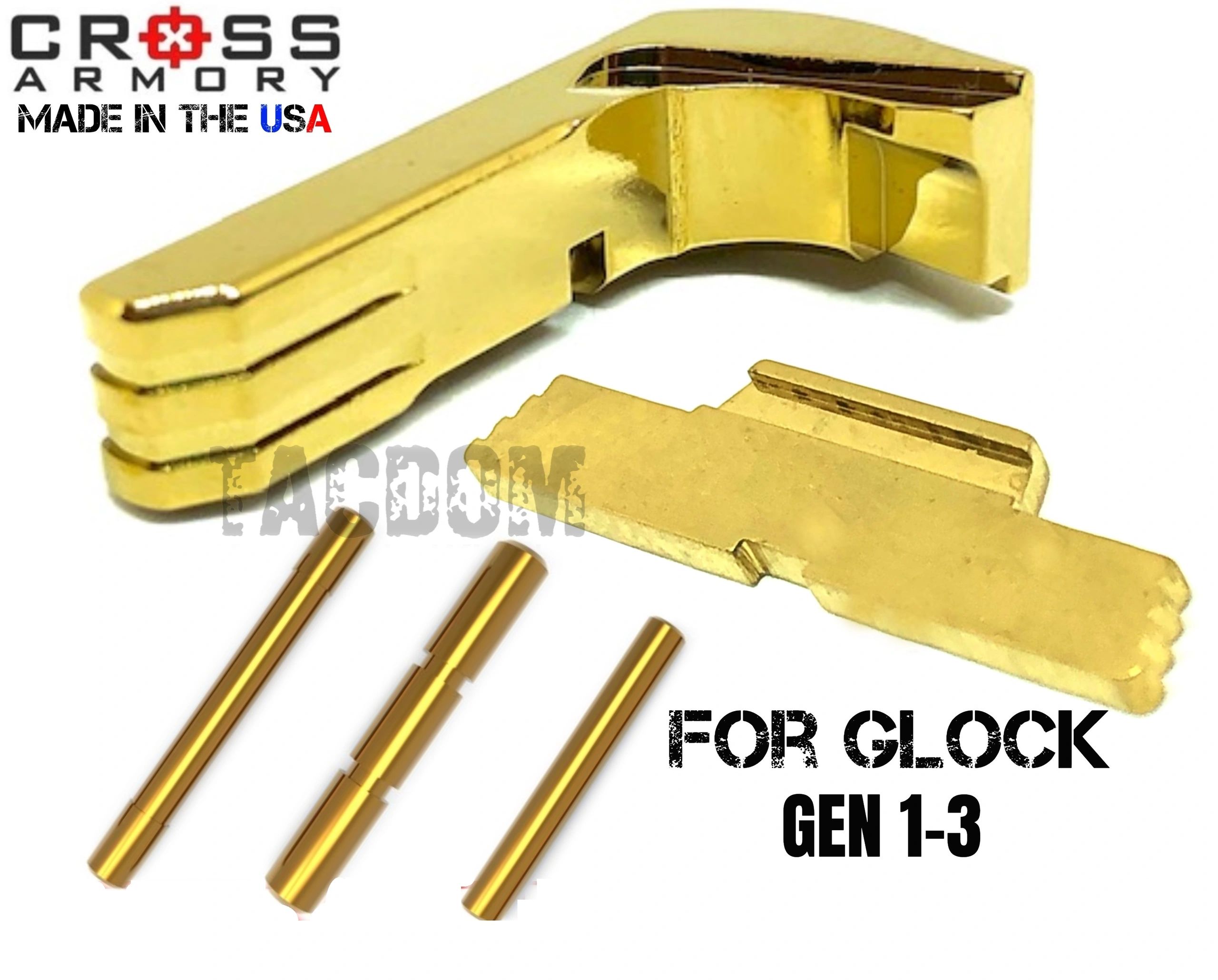 Cross Armory Gold UPGRADE Performance Kit for GLOCK Gen 1 2 3 Extended Slide Lock Magazine Catch