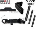 Cross Armory Black UPGRADE Performance Kit for GLOCK Gen 1 2 3 Extended Slide Lock Slide Stop Magazine Catch and Pins