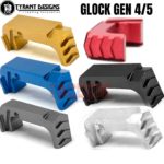 Tyrant Designs Extended Magazine Billet Aluminum Release for Glock GEN 4 5 Mag Black Red Gold Grey Blue Machined Aluminum