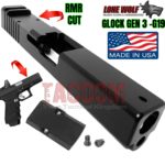 LONE WOLF AlphaWolf Slide for Glock 19 Gen 3 RMR Cut Polymer 80 PF940C BLACK USA