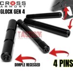Cross Armory for GLOCK Gen 4 Dimple Pins Black E- Coated - Stainless Steel 17 19 20 21 22 23 24 26 27 31 32 33 34 35 37 38 39