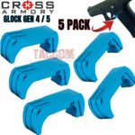 Cross Armory "5 PACK DEAL" for GLOCK Gen 4 - 5 Extended magazine release Light Blue 17 19 22 23 26 27 31 32 33 34 35 37 38 39