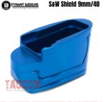 Tyrant Designs +2 Rounds Magazine Extension Base Pad Billet Aluminum for S&W Shield Mag Black Red Gold Grey Blue Machined Aluminum - Image 3
