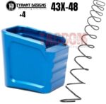 Tyrant Designs Grip Extension / Magazine +4 rounds Aluminum For Glock 43X 48 base pad Black Red Blue Gold Gray or Raw Silver - Image 7