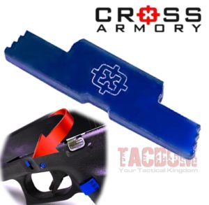 thumbnail interactive-video image 1 of Cross Armory Extended Blue Slide Lock Take Down Lever For Glock Gen 5 Pistols 1 of 4