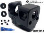 Killer Innovations Comp Compensator Muzzle Brake for 9mm For Glock Gen 3 Black