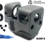 Killer Innovations Comp Compensator Muzzle Brake for 9mm For Glock Gen 3 MDC Grey Gray