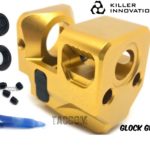 Killer Innovations Comp Compensator Muzzle Brake for 9mm For Glock Gen 4 Gold TiN