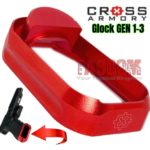 Cross Armory Enhanced Glock CNC Aluminum Flared Magwell Red Gen 1 2 3 Magazne